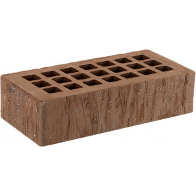 Кирпич ЖКЗ "Тёмно-коричневый" торкретированный скала-алмаз одинарный